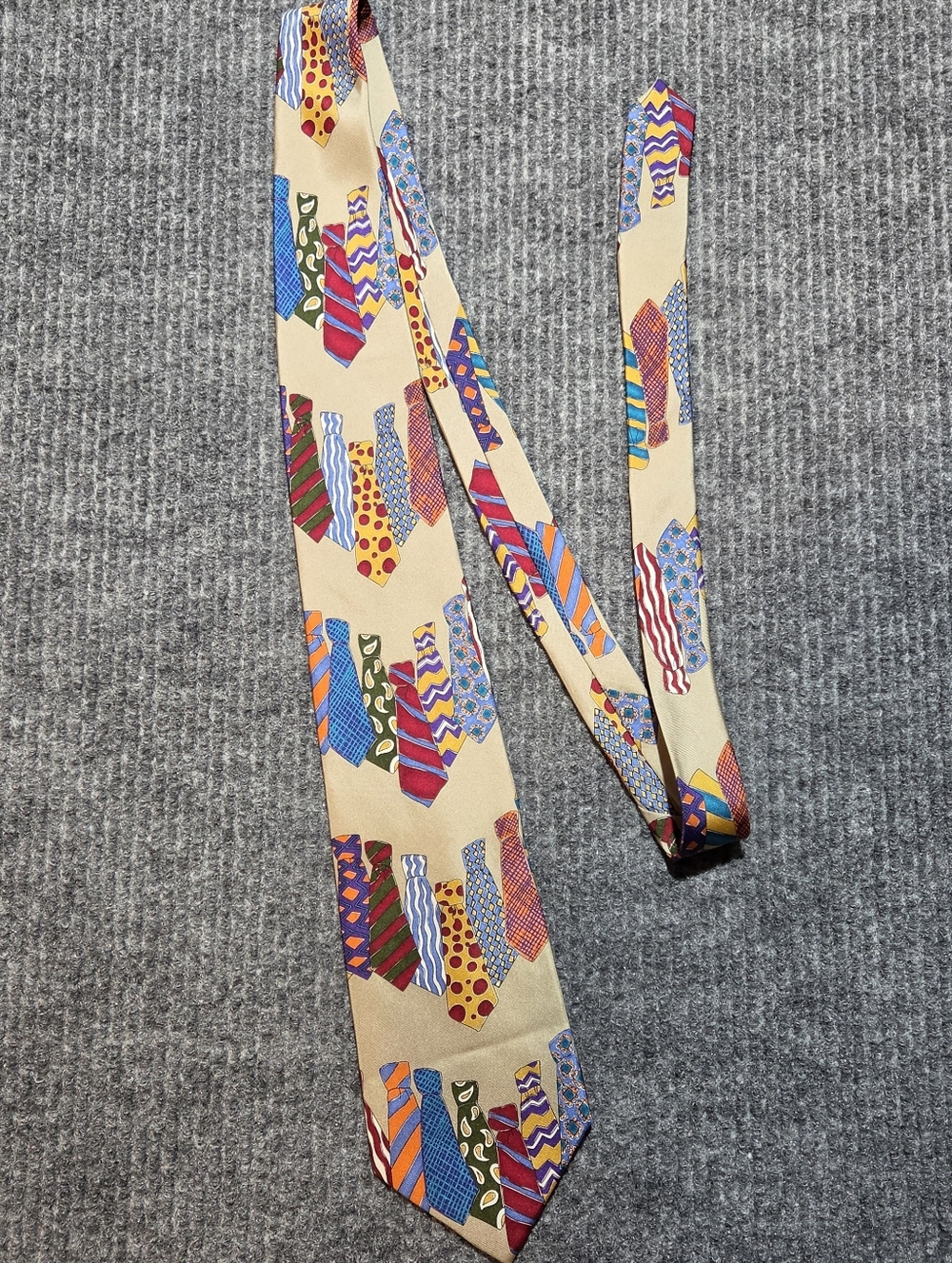 Save The Children "IT'S A TIE" Colorful Silk Necktie BY DAVID AGE 13 Charity VTG